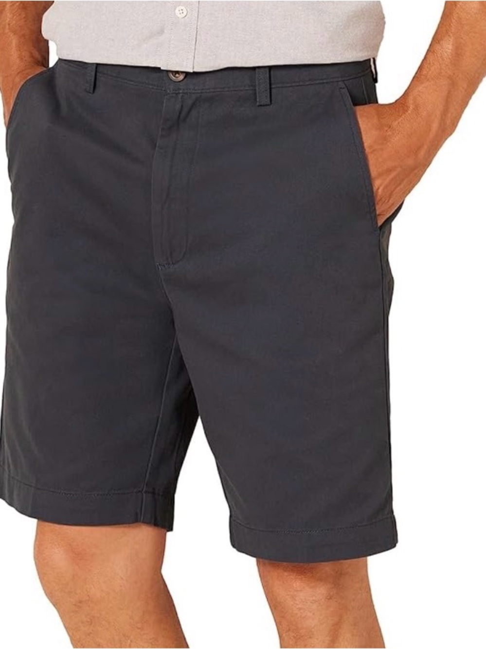 Soft Cotton Navy Twill Flat Front Chino Shorts- 9” inseam - 29” waist NWT